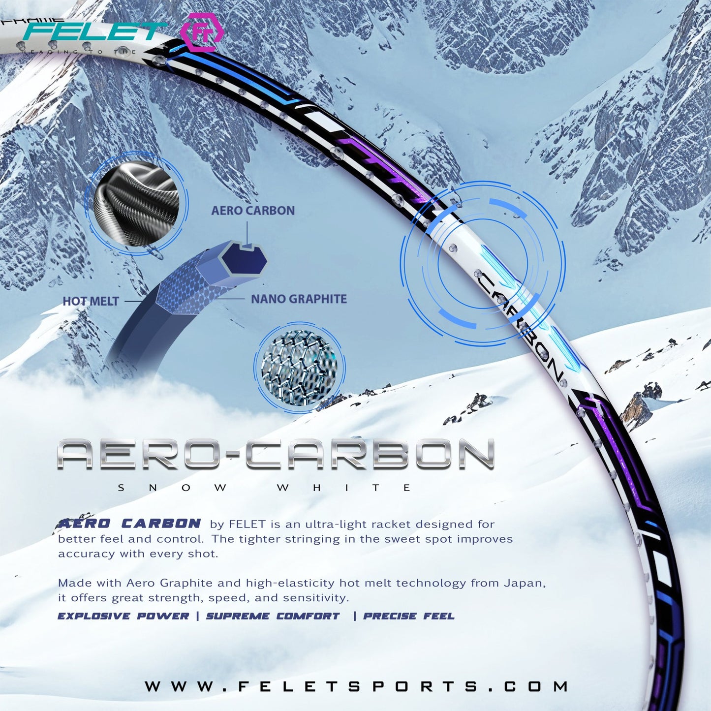 FELET AERO-CARBON SNOW WHITE (4U)