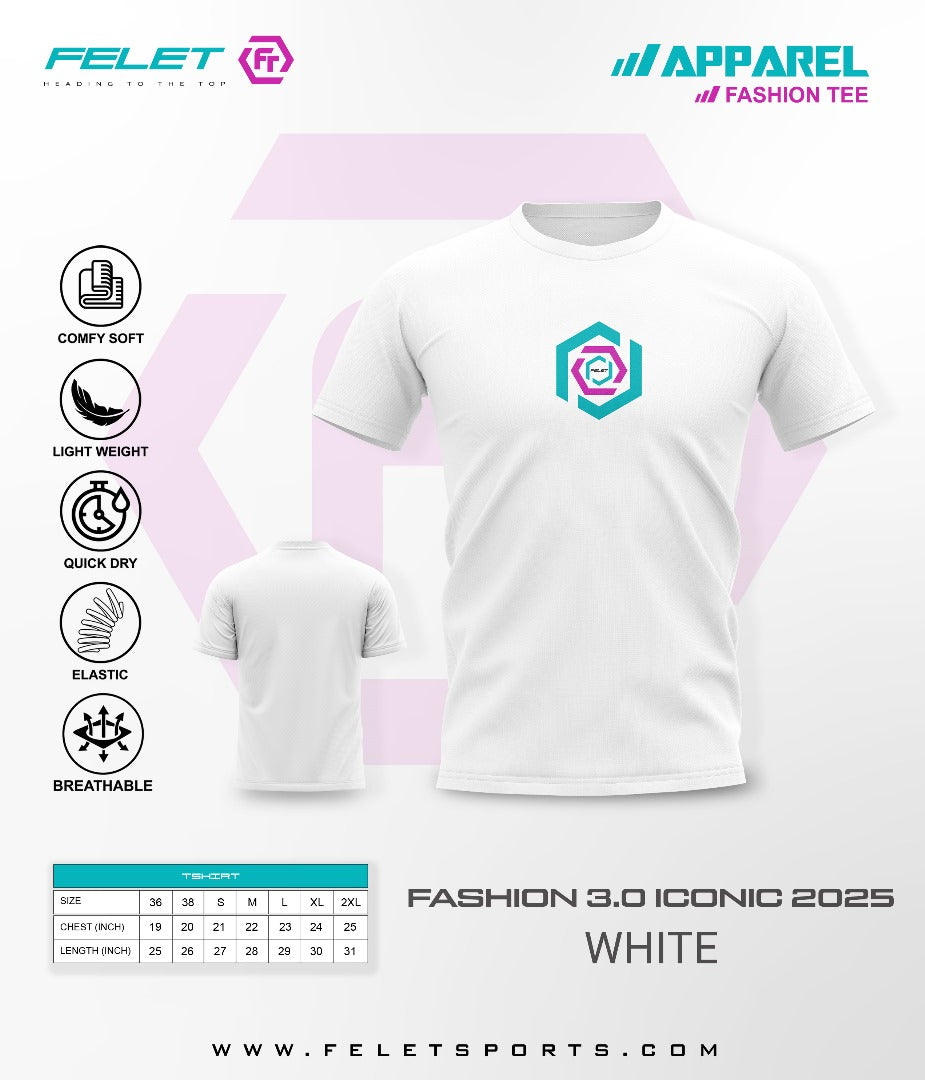 FELET Fashion Iconic T-Shirt (White) 3.0