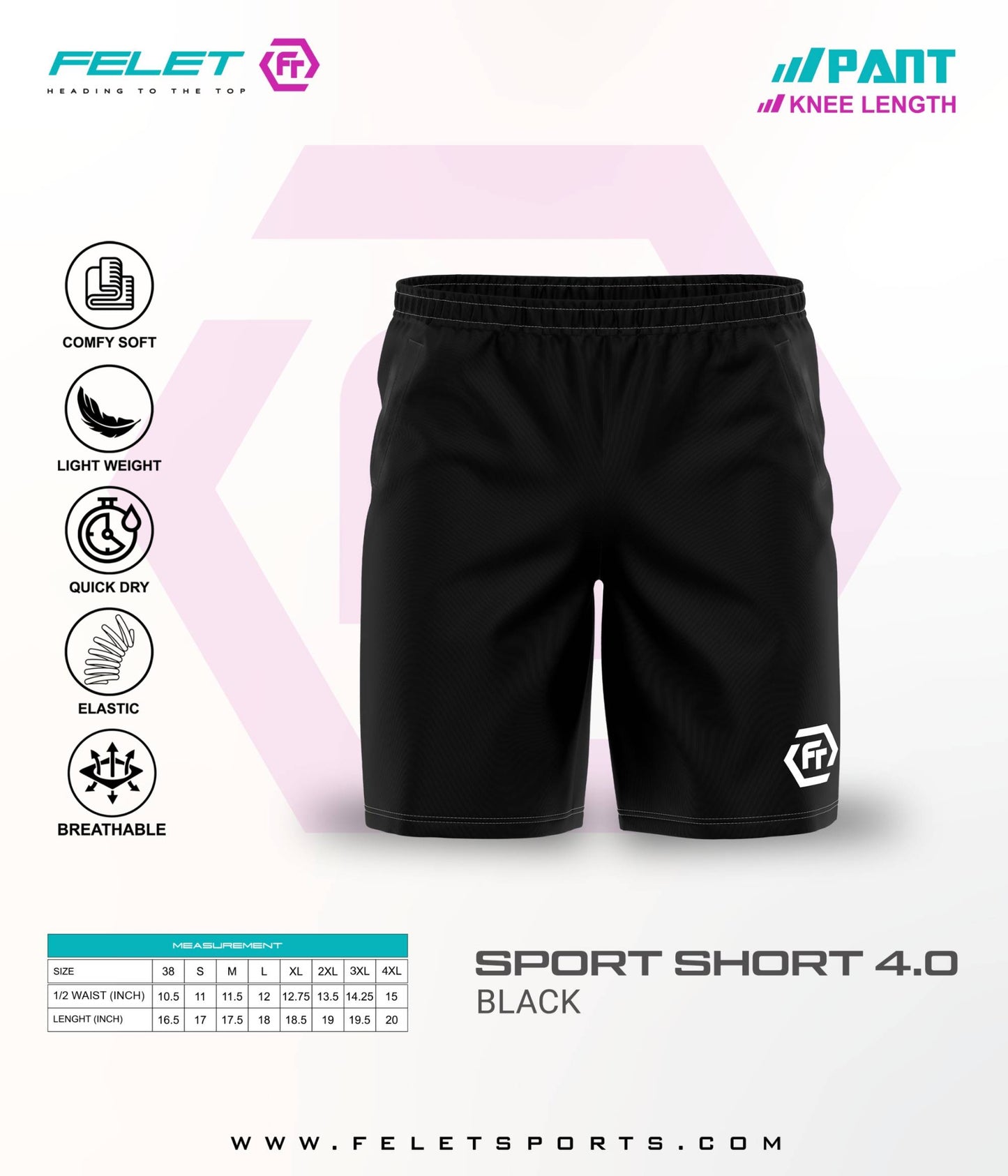 FELET Sport Short 4.0 (BLK)