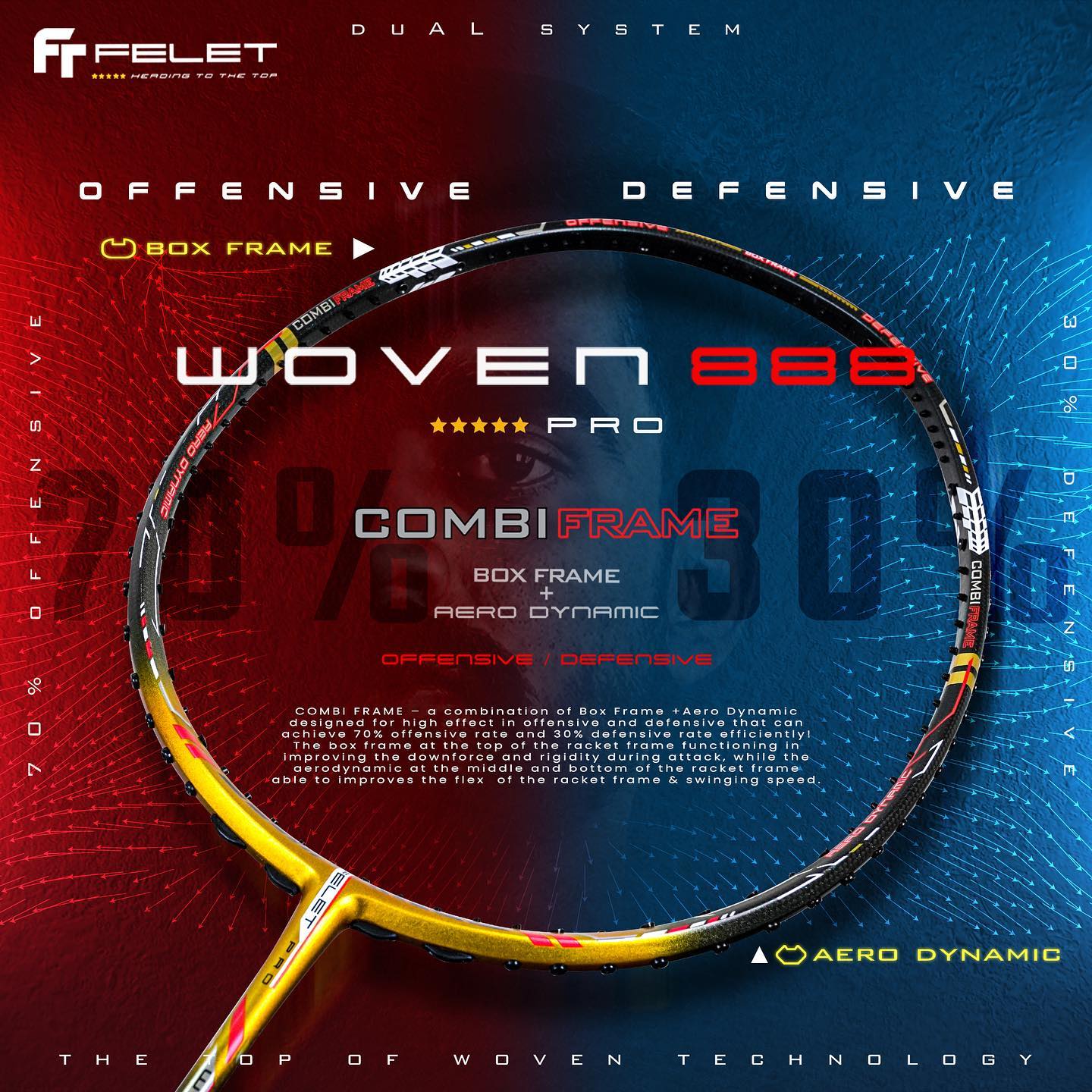 FELET WOVEN 888 Badminton Racquet