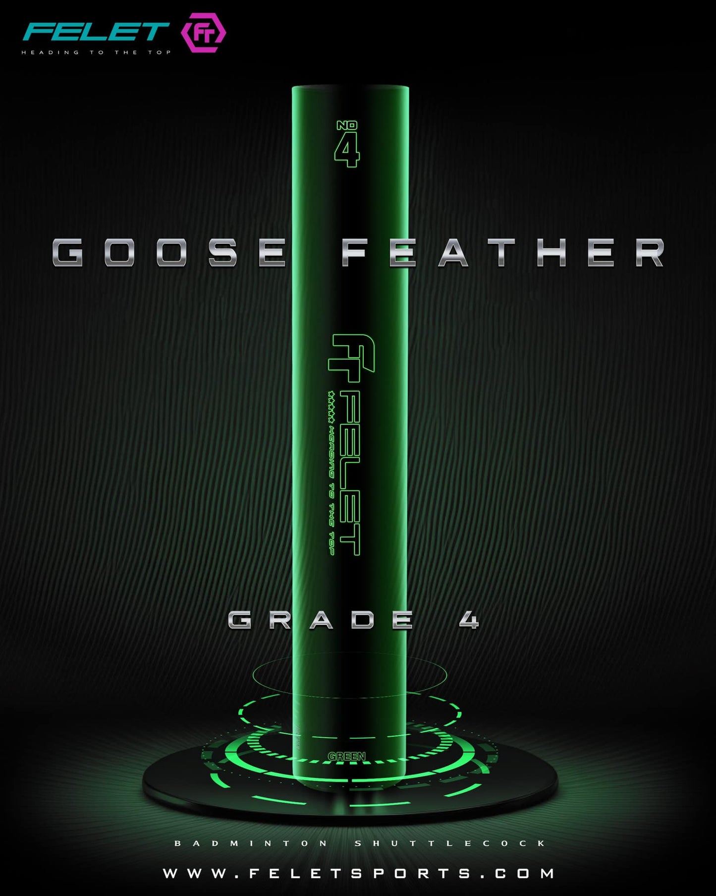FELET GREEN No. 4 Shuttlecock