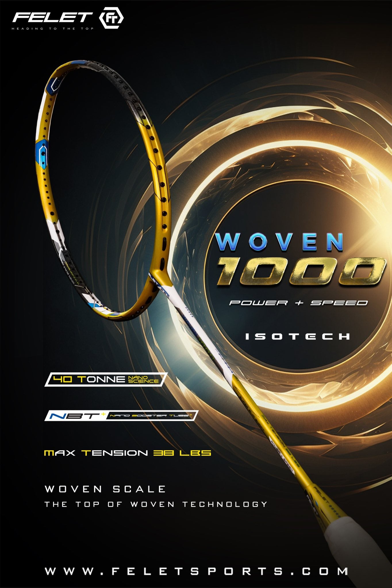 FELET Woven 1000 Badminton Racquet