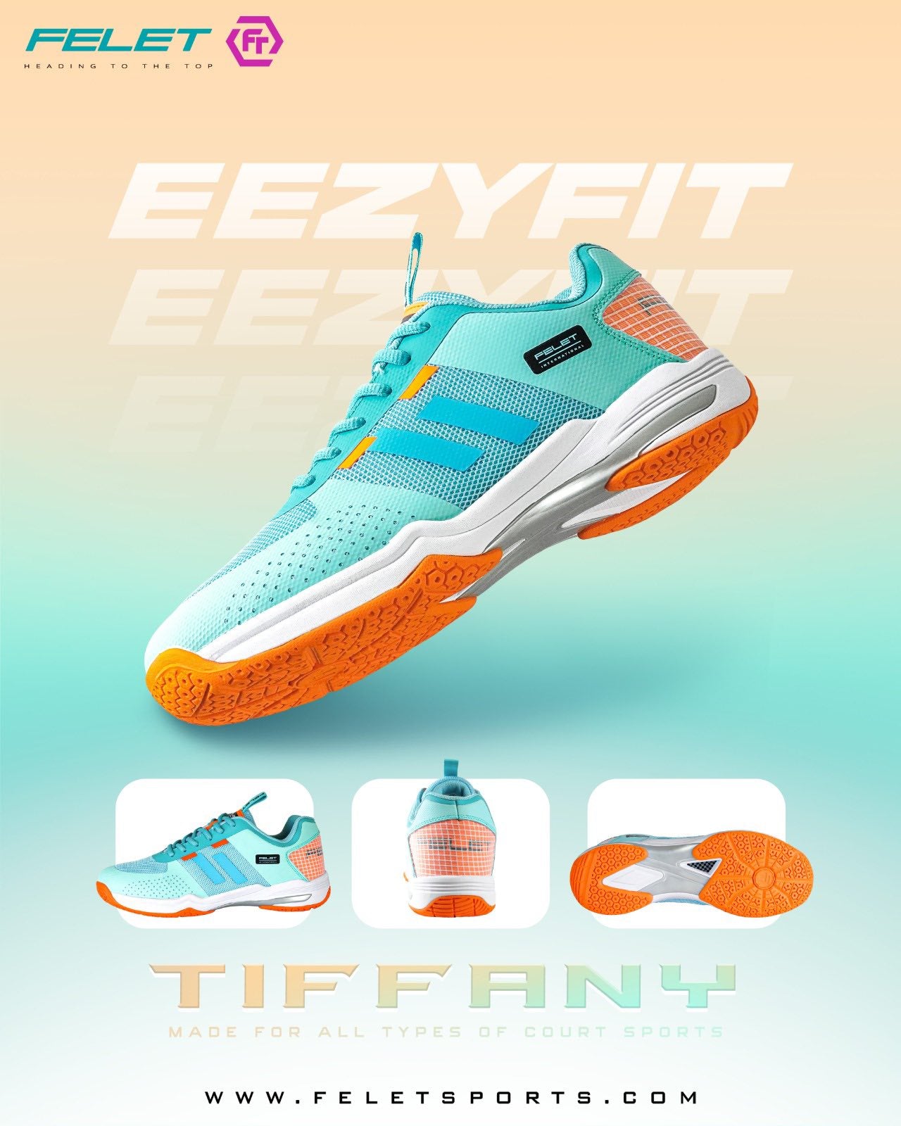 FELET EEZY FIT - Indoor court shoes