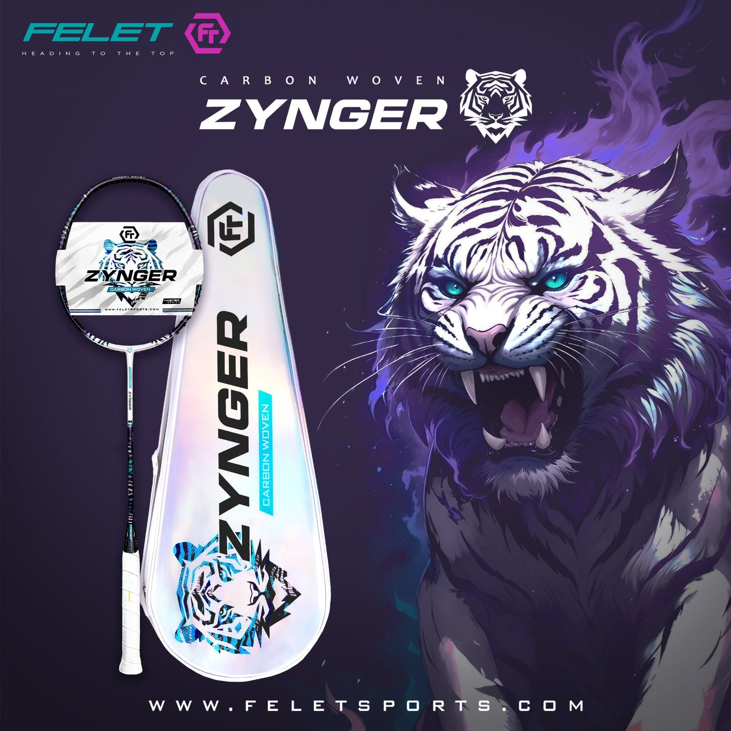 FELET Carbon Woven Zynger Racquet