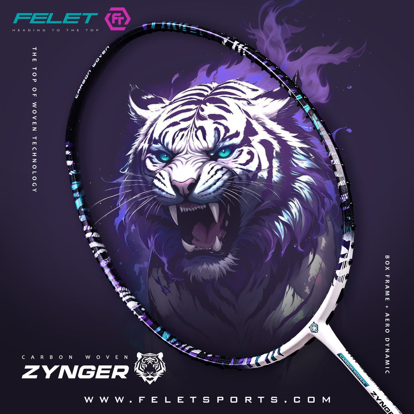 FELET Carbon Woven Zynger Racquet