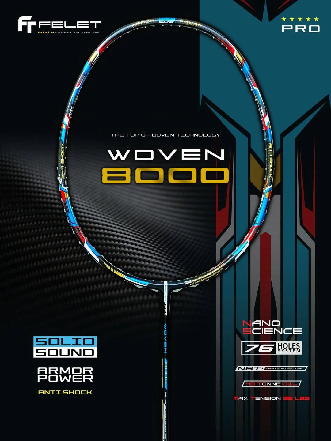 Felet Bloom Racket FELET Woven 8000 Racquet (Choi Sol-Gyu) – KG Badminton