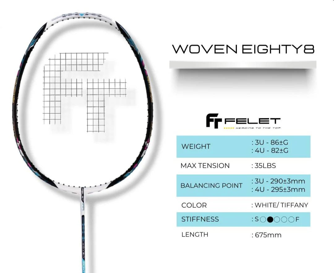 FELET Woven Eighty 8 Badminton Racquet (Goh V Shem)